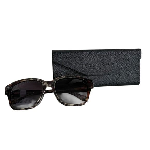 Privé Revaux Polarized Sunglasses Tortoise Square UV400 Designer Unisex - Picture 1 of 11